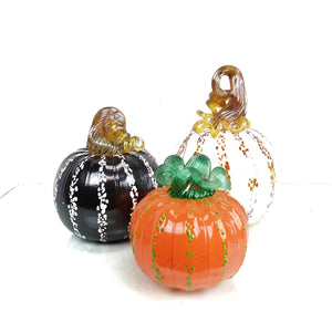 PUMPKIN (Small):  (October 1 - 8) Glass Blowing - Create Your Own Small Glass Pumpkin!!